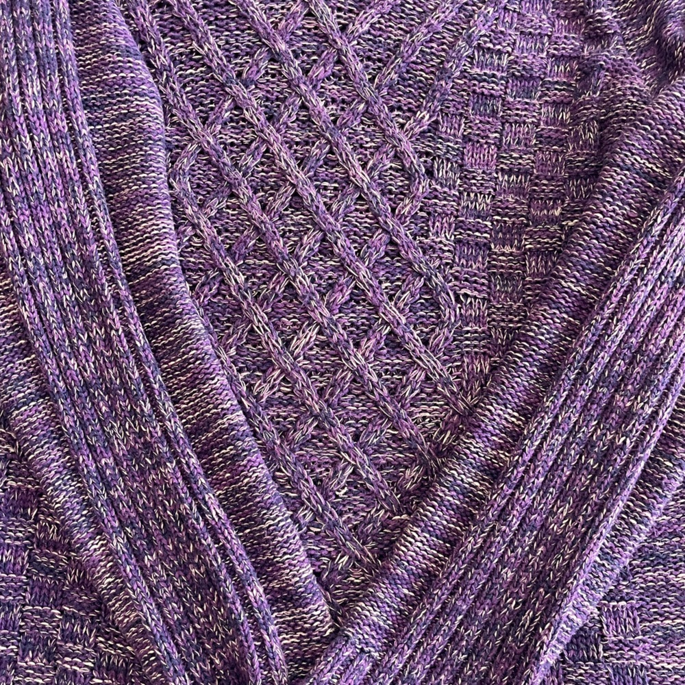 Coldwater Creek Heathered Purple Knit Sweater - Picture 3 of 3